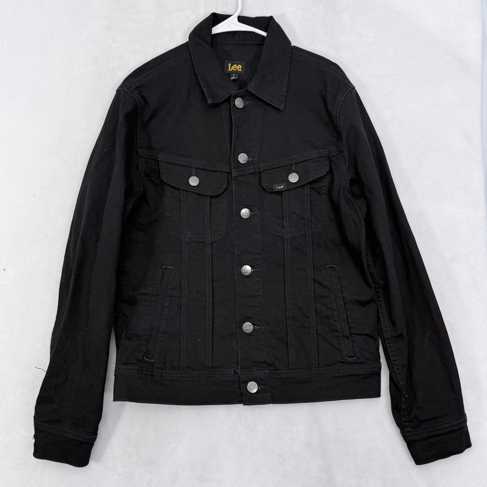 Lee Denim Jacket Mens S Black Trucker Stretch